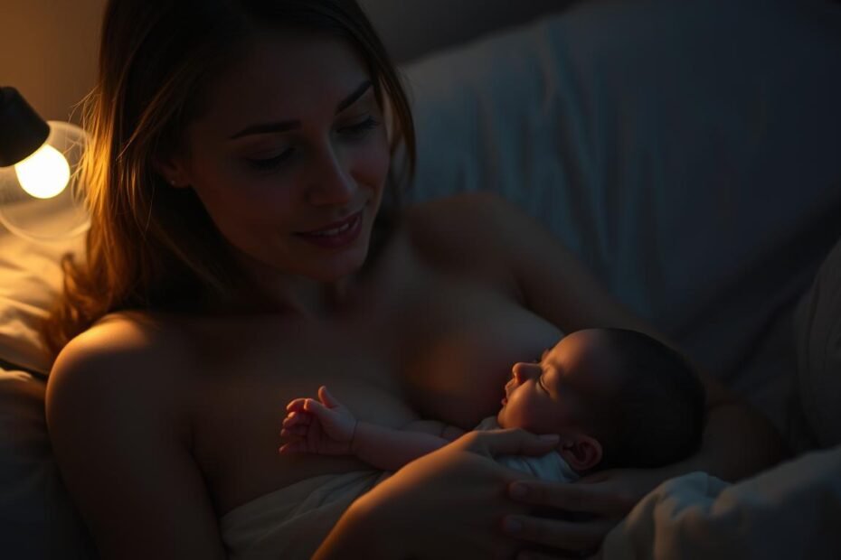 bebê que mama à noite